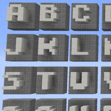 Minecraft Block Letters | Minecraft blocks, Minecraft, Block lettering