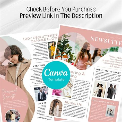 Canva Newsletter Template Fashion - MasterBundles