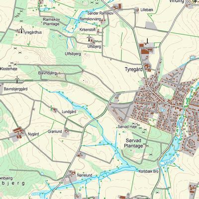 Ulfborg 1 (1:25,000 scale) Map by Kortforsyningen | Avenza Maps