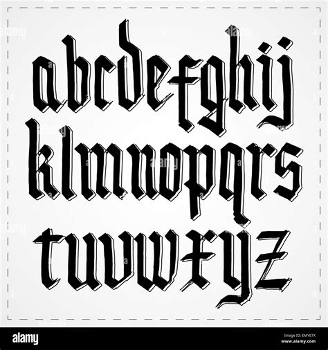Gothic alphabet font. Vector Stock Photo - Alamy