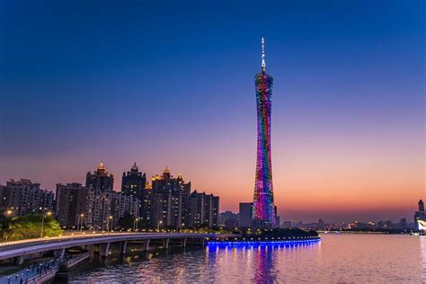 GUANGHZOU, CHINA - APRIL 02, 2017-Guangzhou Tower or Canton tower ...