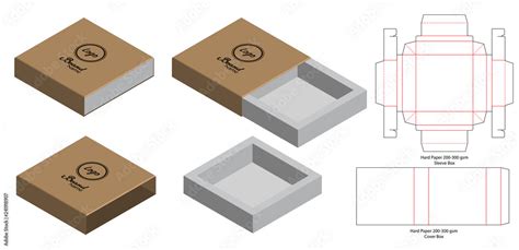 Box packaging die cut template design. 3d mock-up Stock Vector | Adobe ...