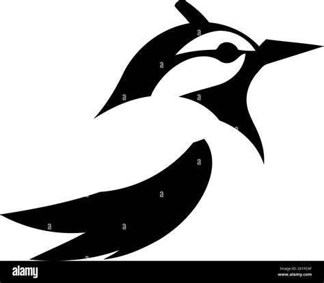 Blue jay bird logo vector Illustration isolated on a white background ...