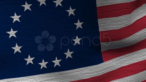 Waving American Flag 13 Stars