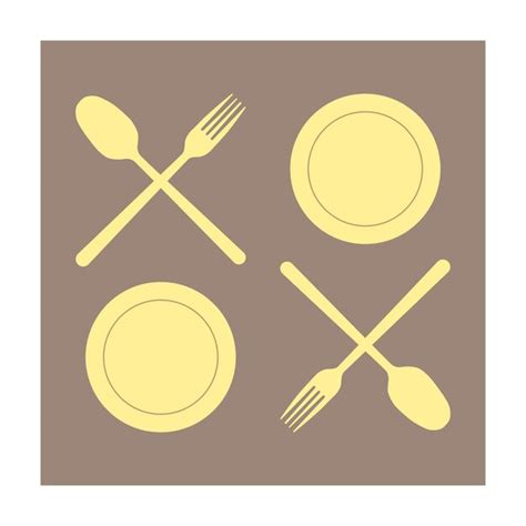 Premium Vector | Plate spoon fork and knife cutlery vector design