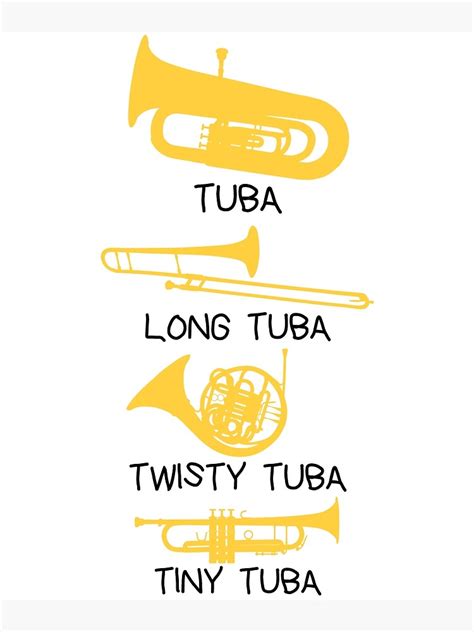 "Tuba - Funny types of tubas - funny marching band/ concert band design " Poster by HEJAshirts ...