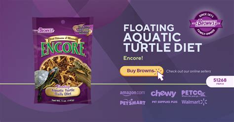 Brown's Pet Food | Encore® Floating Aquatic Turtle Diet