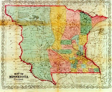 Map Of Minnesota Territory | Minnesota, Map art, Map