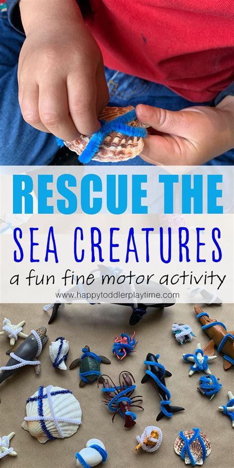 Rescue the sea creatures fine motor activity – Artofit