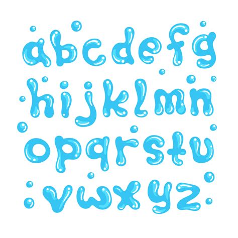 Water Alphabet 216193 Vector Art at Vecteezy