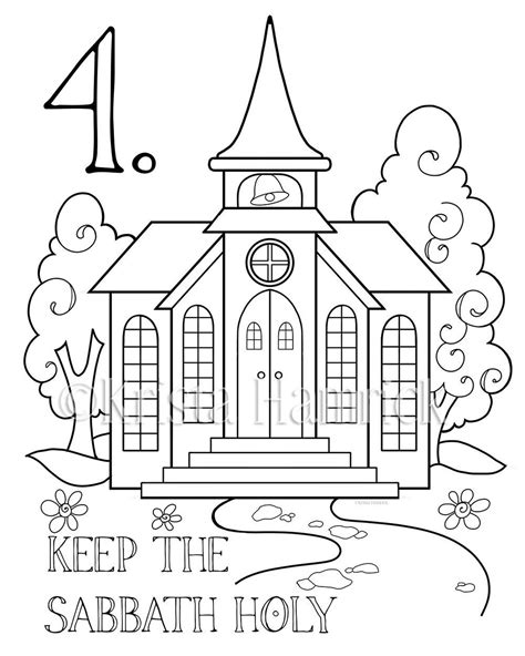 10 Commandments Coloring Page Free As You Tell Each Story, Children Can Color A Page From The ...