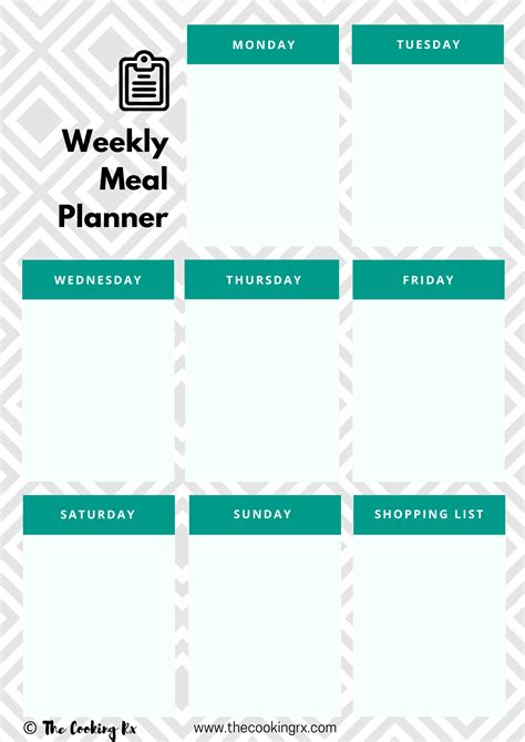 Printable Weekly Meal Planner | Weekly meal planner, Meals for the week, Meal planning