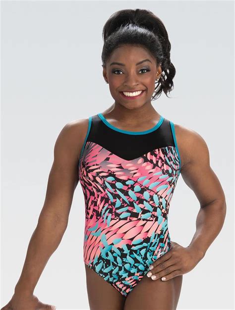 E4113 Tangerine Madness Simone Biles Gymnastics Leotard GK