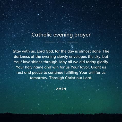 Catholic Evening Prayer