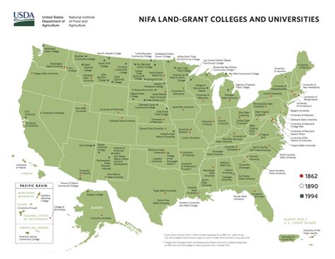 Map of Land Grant Universities | NESAWG