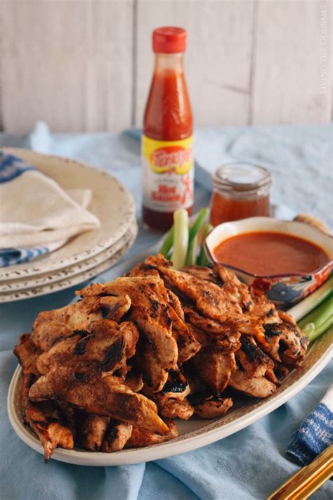 Spicy Chicken Strips with Buffalo Dipping Sauce - Living The Gourmet