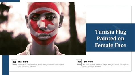 Tunisia Flag Painted On Female Face Ppt PowerPoint Presentation Gallery Background PDF ...
