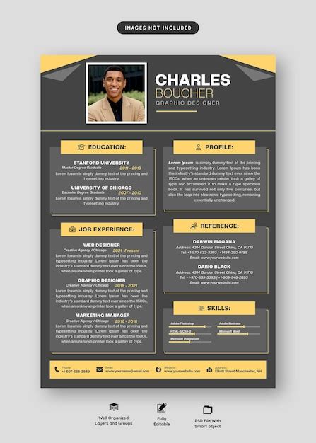 Designer Resume Template With Cover Letter Free Psd - Infoupdate.org