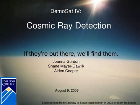 PPT - Cosmic Ray Detection PowerPoint Presentation, free download - ID ...