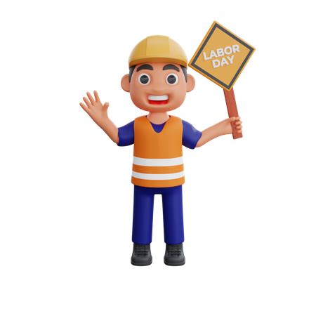 Male Construction worker using drill machine 3D Illustration download in PNG, OBJ or Blend format