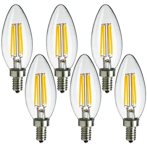 MaxLite Candelabra LED Chandelier Bulbs, 40W Equivalent, Enclosed Fixture Rated, 300 Lumens ...