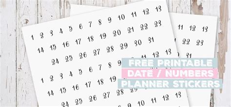 Free Printable Date Planner Stickers - World of Printables