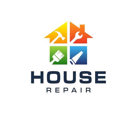 Premium Vector | Home improvement logo vector. home repair logo