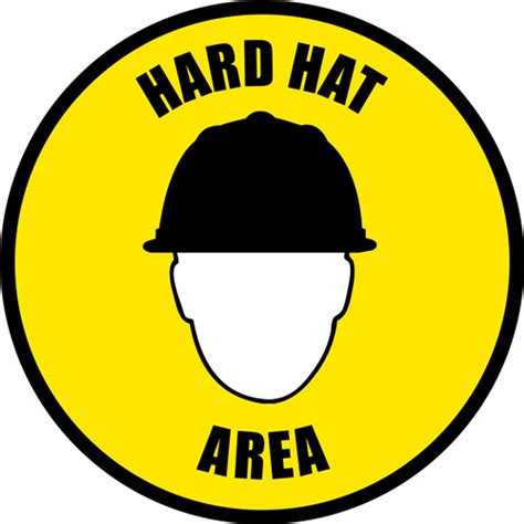 Hard Hat Area Sign, PPE Floor Sign - 5SToday.com