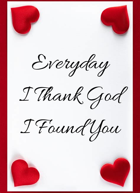 Everyday I Thank God I Found You Quote, 8,5x11, Printable, Love Quote, Png, Black and White ...