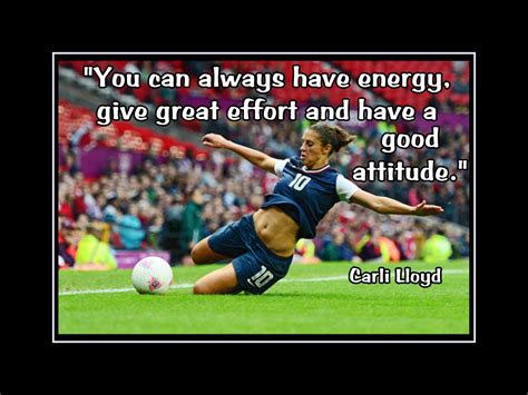 Carli Lloyd 'Effort & Attitude' Soccer Quote Poster, Motivational Wall ...