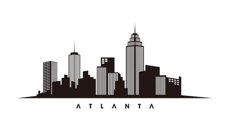 Premium Vector | Atlanta skyline silhouette vector illustration