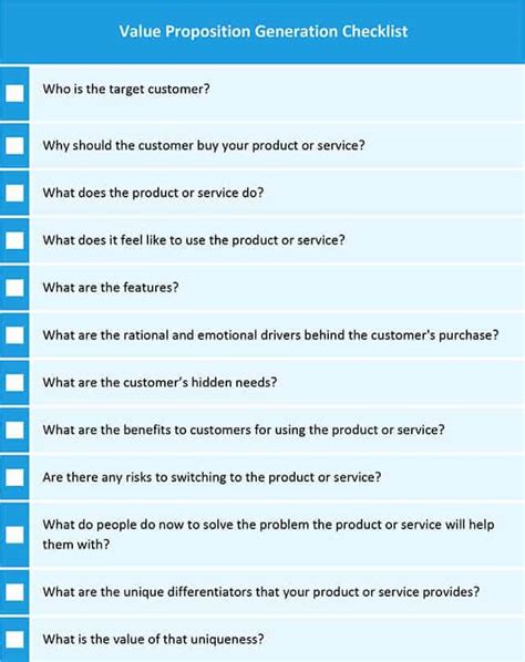 Free Value Proposition Templates | Smartsheet