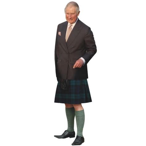 King Charles III In Kilt Cardboard Cutout Free Shipping