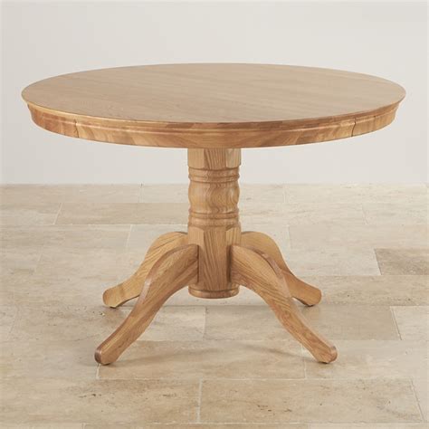 4ft Pedestal Round Table in Natural Oak | Oak Furniture Land