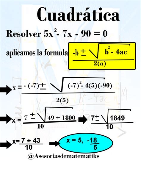 Ecuaciones Cuadraticas Formula Cuadratica Jendela Ilmu – NBKomputer