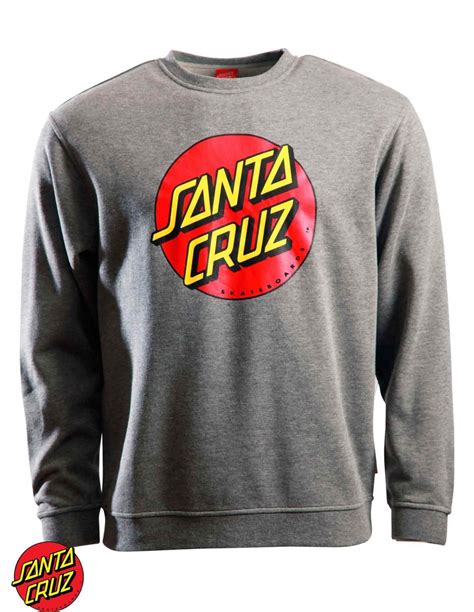 Santa Cruz Classic Dot Grey Crew Neck