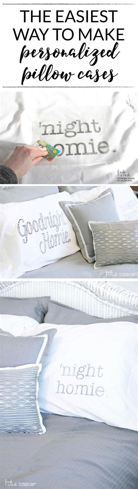 This is the most brilliant way to make DIY personalized pillow cases that I have seen! You don't ...