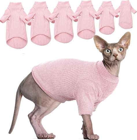 Hairless Cats Vest Turtleneck Sweater, Breathable Adorable Cat Wear Shirt Clothes, Pullover ...