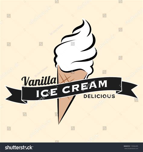 Vanilla Ice Cream Vintage Retro Label Stock Vector (Royalty Free) 116566285 | Shutterstock