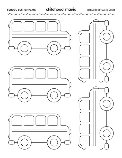 School Bus Template Preschool