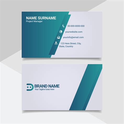 Modern Business Card Design Template Clean Professional Visiting Card 5064804 Vector Art at Vecteezy