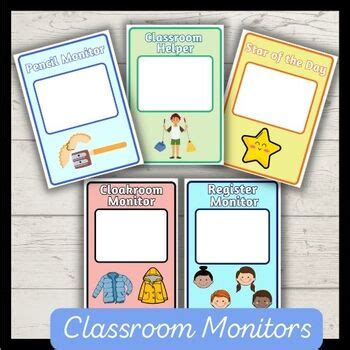 Classroom Monitors Display Posters by Primary Resource Rack | TPT