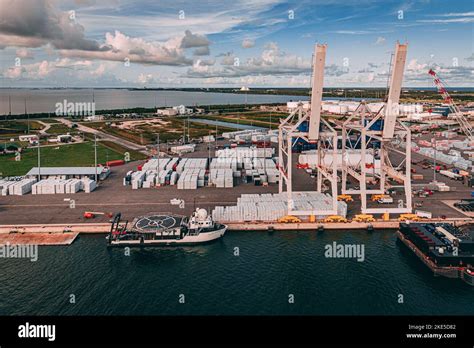 An aerial of Cape Canaveral in Florida, United States Stock Photo - Alamy