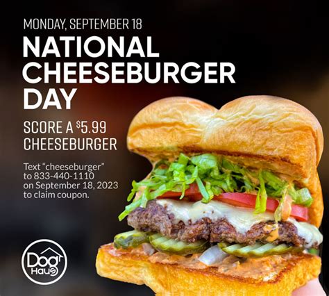 National Cheeseburger Day 2023 in the US - National Deals (Sept 18)