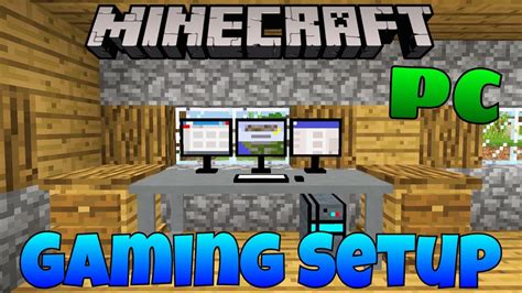 New Gaming Setup Tour! in Minecraft (Setup Room) PC - YouTube