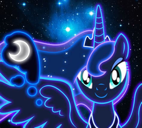 Neon Princess Luna wallpaper. (zoomed in) Fluttershy, Mlp, My Little Pony Wallpaper, App Icon ...