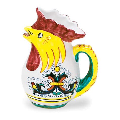 Ricco Rooster Pitcher - Italian Pottery Outlet