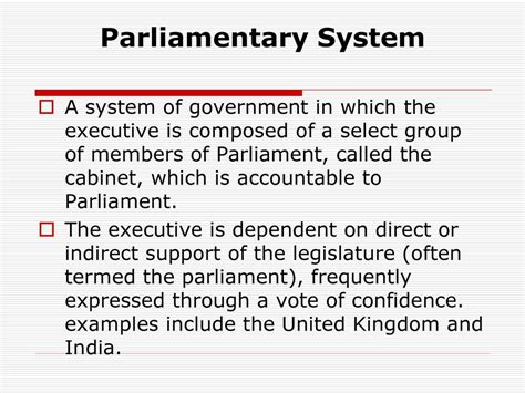 Explain The Difference Between Parliament Government And Cabinet | www ...