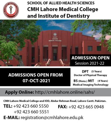 CMH Medical College Lahore Fee Structure 2024