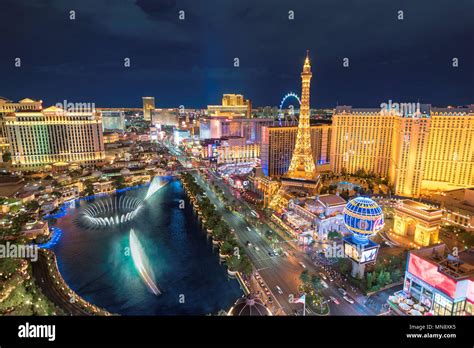 Las Vegas strip at night Stock Photo - Alamy